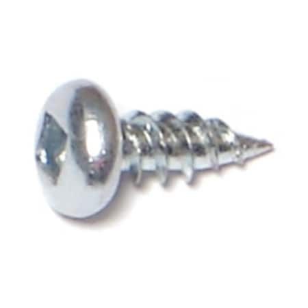 Midwest Fastener Sheet Metal Screw, #6 x 3/8 in, Zinc Plated Steel Pan Head Square Drive, 100 PK 08705